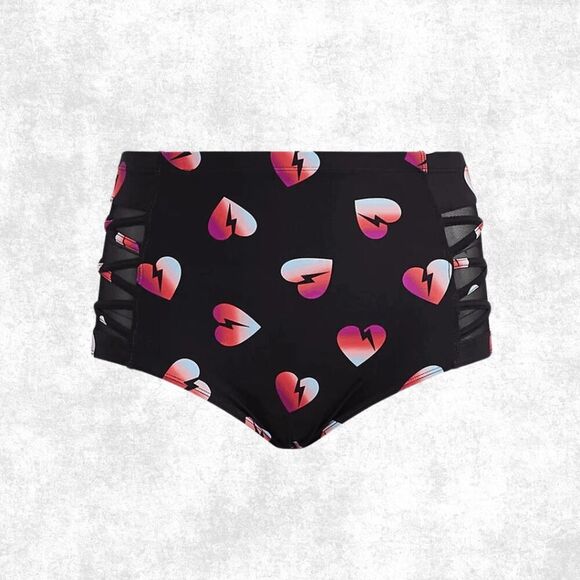 Torrid High Waist Electric Hearts Bikini Bottom โ 2X - Picture 3 of 6